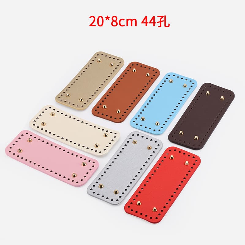 DIY handmade woven bag bottoms, PU cross-grain oval bottoms, 20x8cm, available for wholesale.
