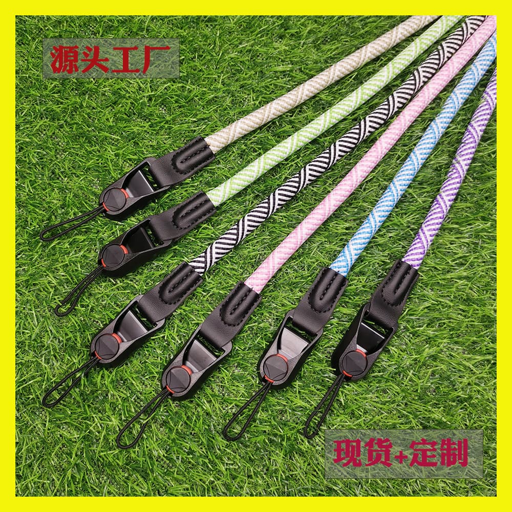 Factory wholesale nylon round rope camera shoulder strap neck strap for mirrorless and quick-shooting cameras with quick-release buckle