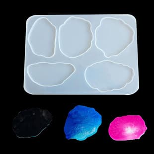 DIY Crystal Resin Mold Cloud Large Display Stand Coaster Set Multi-Spec Base Teacup Coaster Mirror Surface Silicone Mold