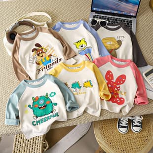 Kids' Velvet Thermal Base Layer Long-Sleeve T-Shirt, Baby Autumn/Winter Boys' Top, Girls' Clothing, Children's Warm Wear for Toddlers and Kids