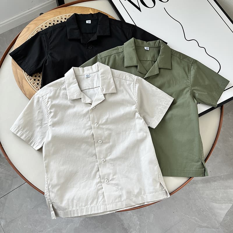 24 Summer Children's Clothing/Boys/Girls Open-collar Shirt Short-sleeve Breathable Thin MY458344