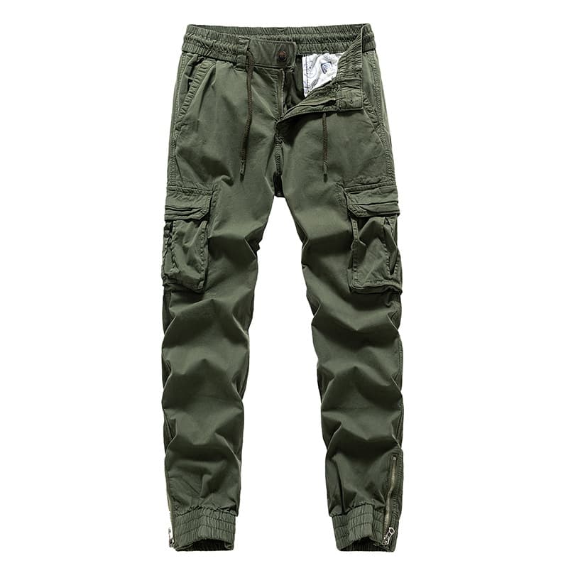 Men's loose casual pants cross-border pure cotton washed overalls American retro straight multi-pocket pants men's trendy men's clothing