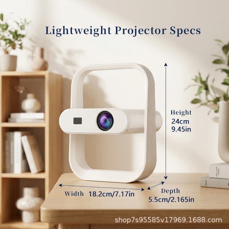 Overseas Version HY370 Small Portable Projector Home Cross-border Ultra-clear Gimbal Projection Mini Phone Projector