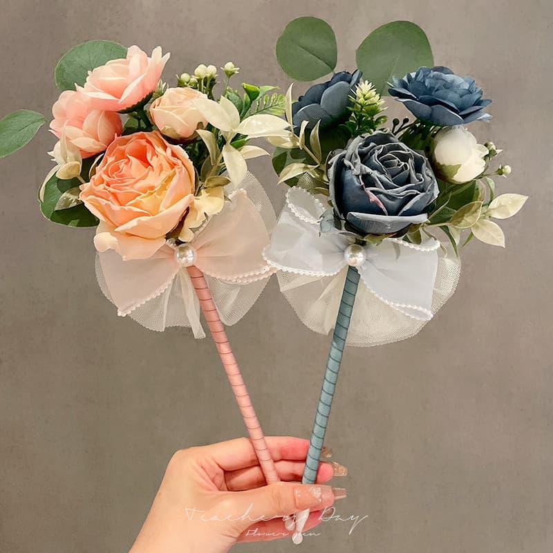 2026 New Rose Bouquet Pen for Teacher's Day Gift Creative Small Gift Flower Pen Decorative Pen