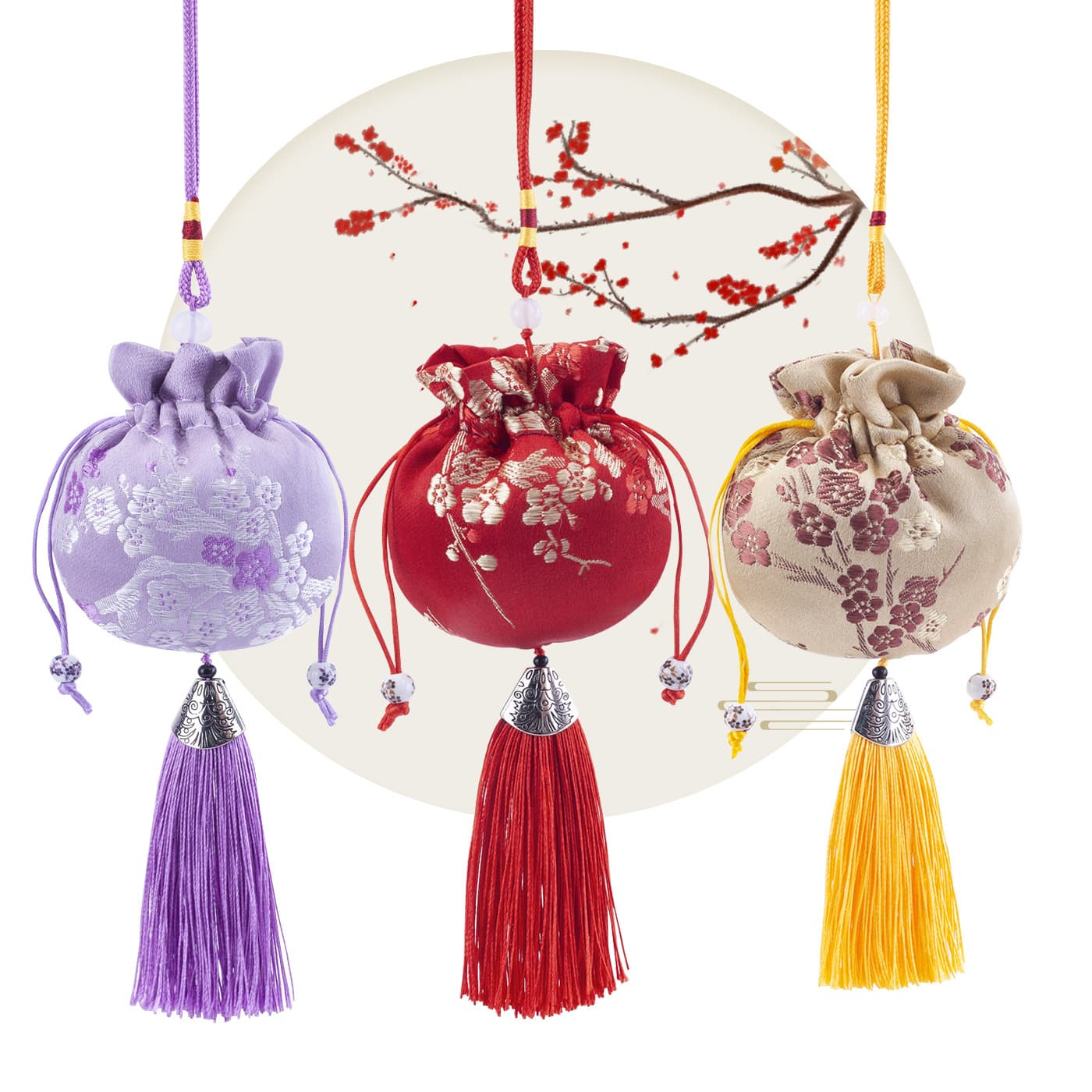 Dragon Boat Festival Lavender Mugwort Dried Flower Sachet Empty Bag Portable Vintage Pouch Car Scent Bag