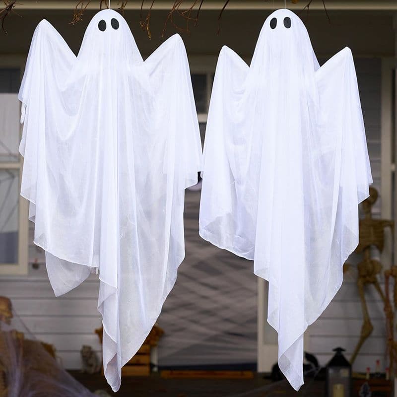Cross-border Halloween Giant Glowing Ghost Hanging Decoration for Outdoor Yard Scene Setup, Haunted House and Escape Room Horror Prop