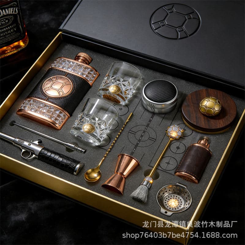 Premium Whiskey Smoking Kit Cocktail Smoking Accessories Ice Ball Sports Series Gift Wood Chips