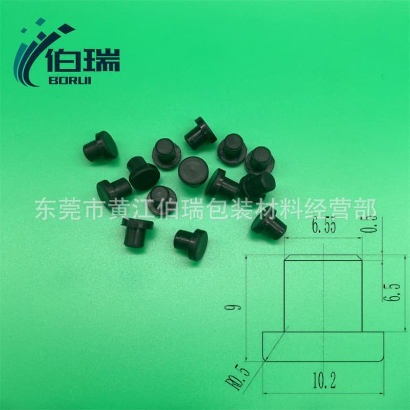 Direct supply of solid silicone plugs 6mm in off-white color, waterproof, dustproof, high-temperature resistant T-type sealing flask and test tube hole plugs.