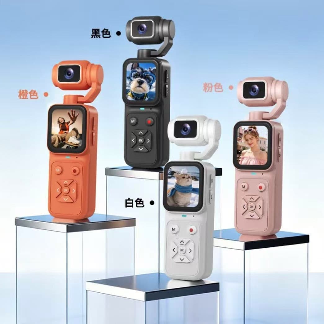 Cross-border New 4K Handheld Vlog Action Outdoor Gimbal Camera Travel Vlog Pocket Face Tracking Camera