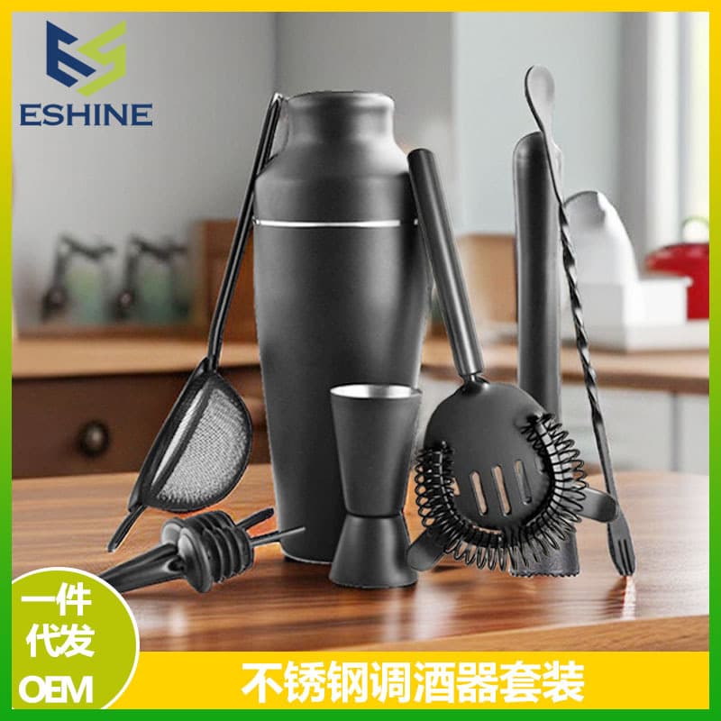Cross-border Stainless Steel Shaker Cocktail Mixing Set Bar Tools Bartender Kit