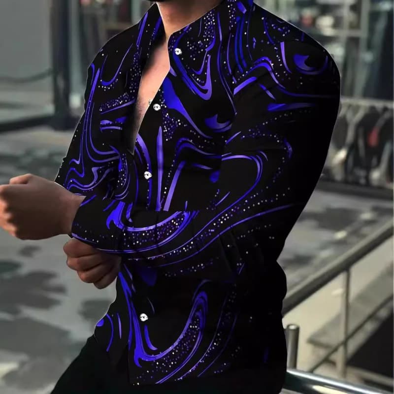 2025 New Cross-Border Hot-Selling Xiyin on Aliexpress and Temu Spring and Autumn Men's Long-Sleeved Shirts Fashion