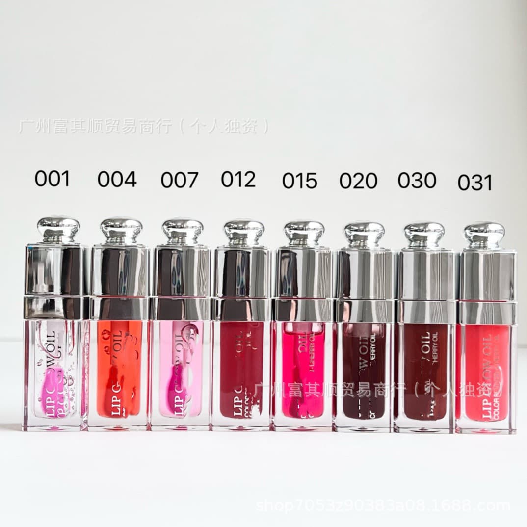 Cross-border Makeup Lip Gloss Lip Oil Color-changing Lip Oil Lightweight Long-lasting Shiny Pigmented Lip Gloss 001/012