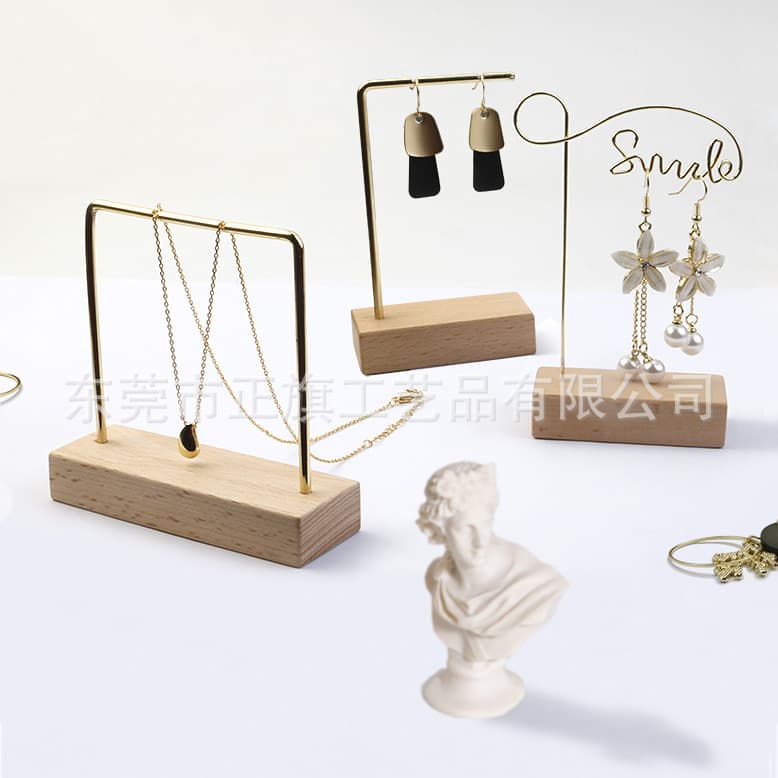 Earring jewelry display stand, photo props, live broadcast jewelry necklace display stand, T-shaped stand in stock