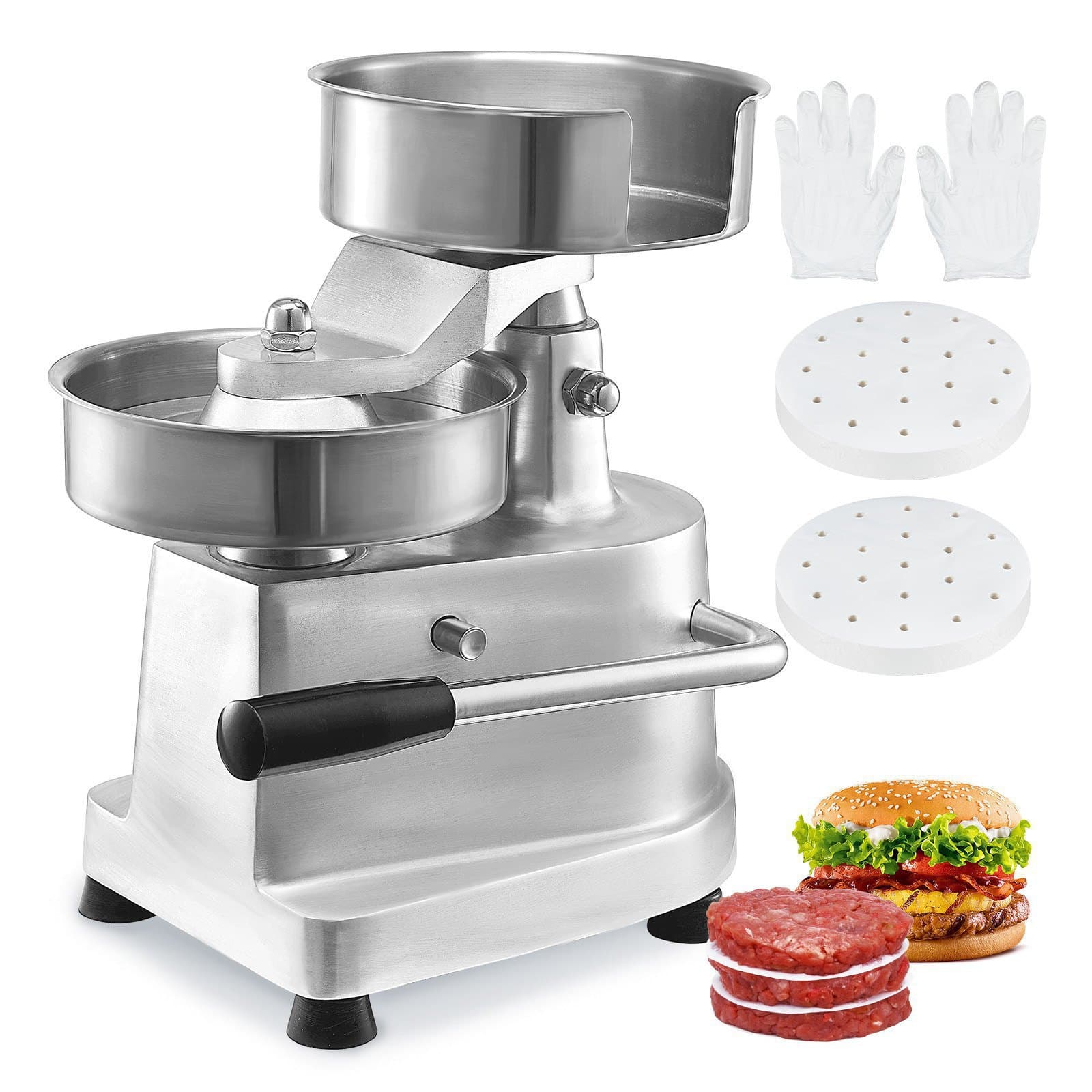 Manual hamburger machine stainless steel hamburger patty pressing machine commercial western restaurant fast food restaurant beef patty forming equipment