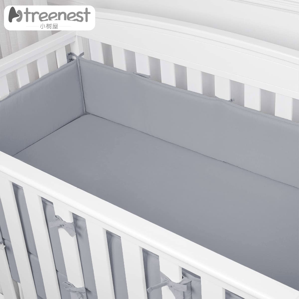 New four-piece crib bumper set, baby bed safety rail, children's bed protective fence, cross-border maternal and infant products.