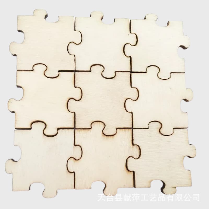 Factory Direct DIY Craft Supplies Assorted Natural Wood Chips 50 Pieces Per Pack, Non-Hole Slices for Kids' Puzzle Painting Materials