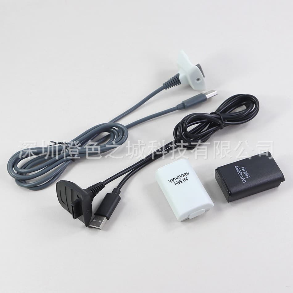 Suitable for XBOX360 two-in-one handle battery + charging cable Xbox360 4800 mAh handle built-in battery