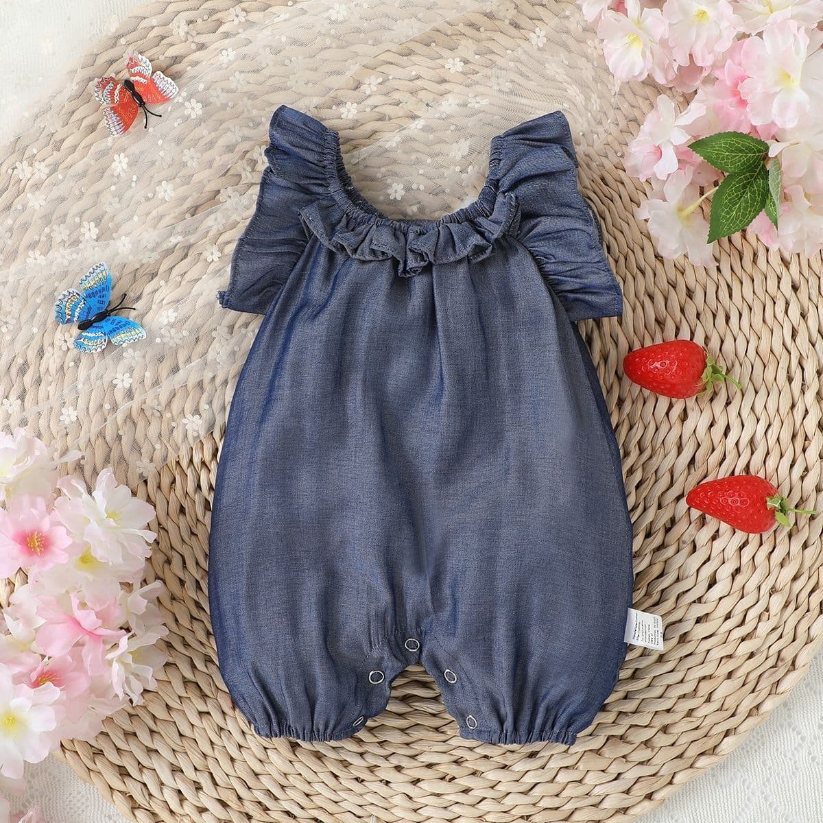 Beijiang Wolf baby harem, super cute denim clothes, cute jumpsuit, baby new summer jumpsuit