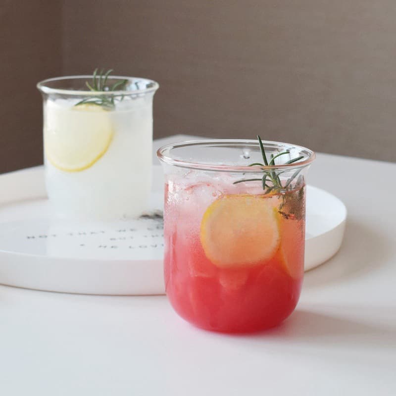 Simple and Cute Chunky Wide-Mouth Cup Single-Layer Cup Borosilicate Glass Heat-Resistant Home Use Juice Drink Water Cup
