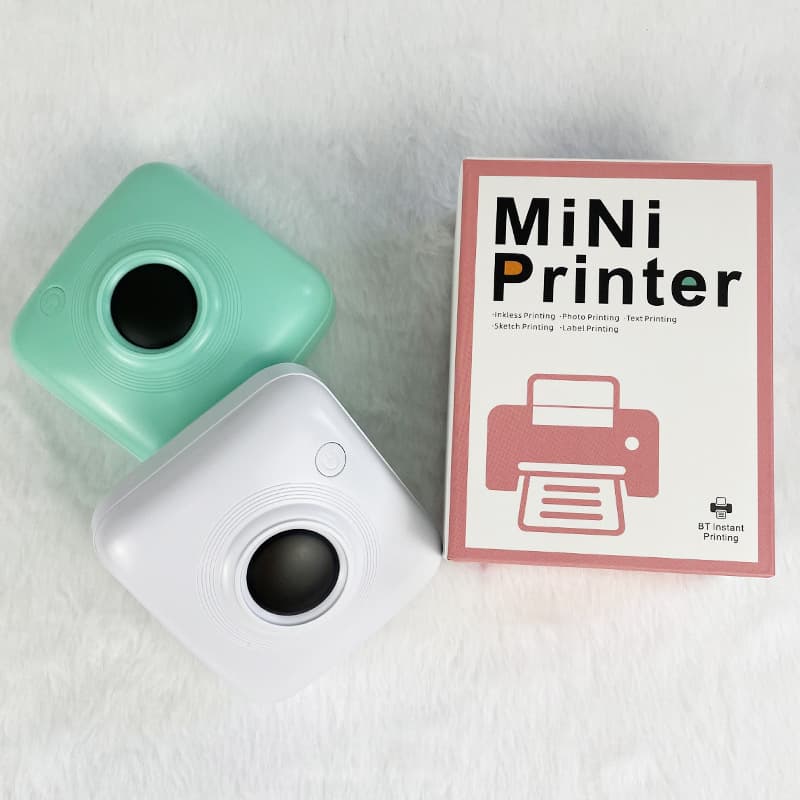 Portable Pocket Mini Printer for Students, Thermal Bluetooth Phone Photo Document Label Printer Factory