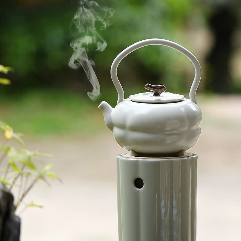 Home Charcoal Stove Dedicated Tea Pot, Ceramic Brewing Kettle for New Chinese-Style Carbon Fire Tea Making