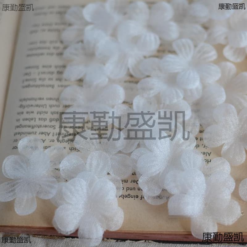 A08 DIY Handmade Flower Clothing Accessories Chiffon 3D Crinkle Flower Hair Accessory, Wedding Dress Accessories
