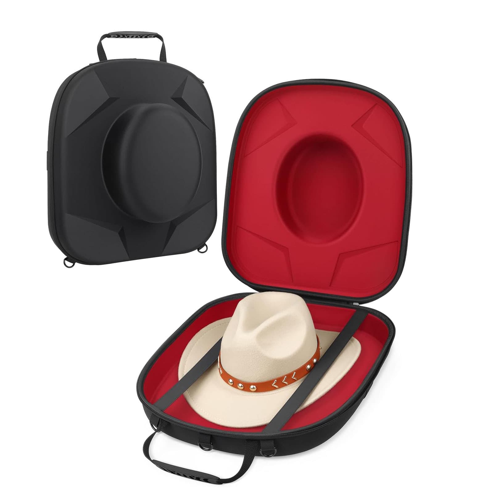Cowboy hat storage bag, portable cross-shoulder multi-function, cowboy hat travel hat, hat box storage bag