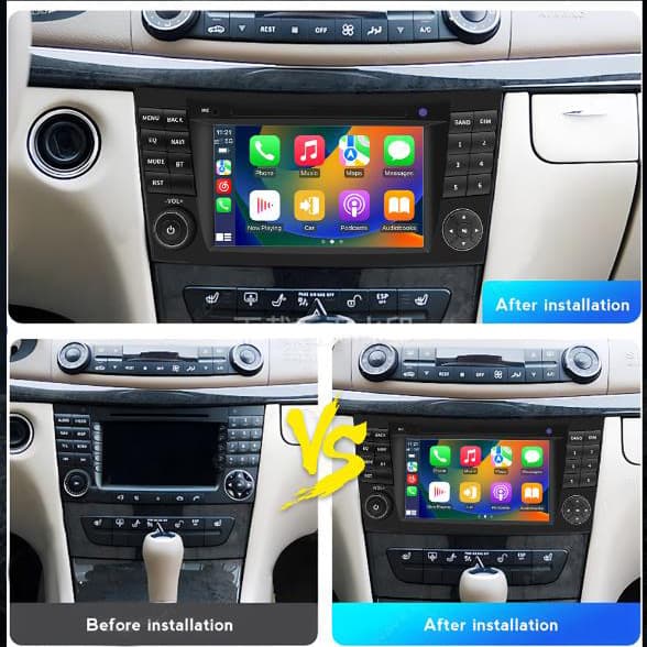For Mercedes-Benz W211/463/209/219 Center Console Car Navigation 7-inch Universal Frame Kit Modification Panel