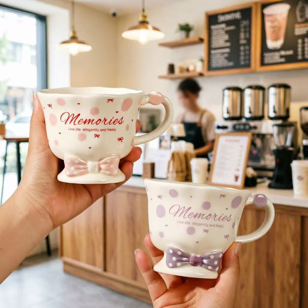 Butterfly Ceramic Stemless Wine Cup Mug Household Water Cup High Appearance Couple Cup Birthday Gift Coffee Cup