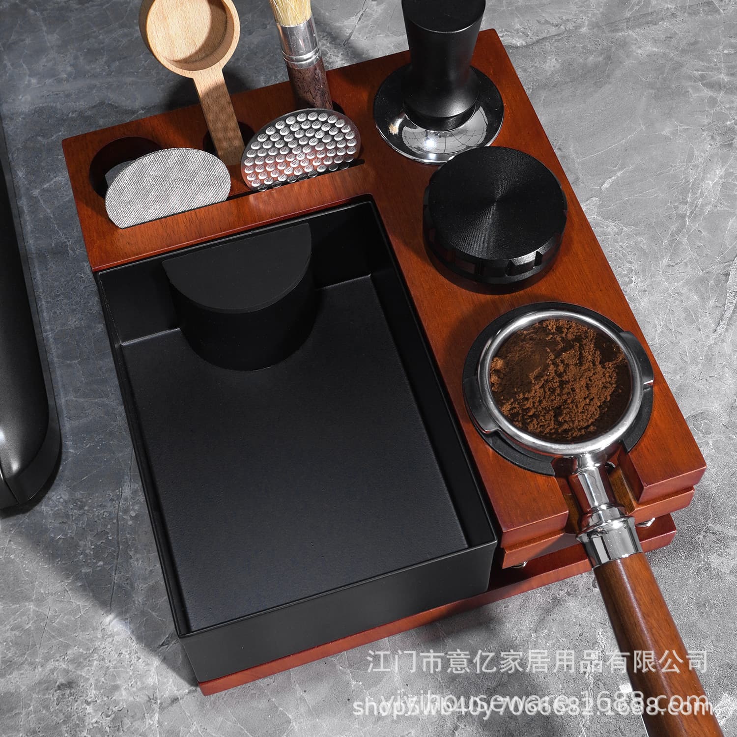 Cross-border new products in stock wholesale coffee multi-functional press powder holder storage box press powder/cloth powder storage powder holder