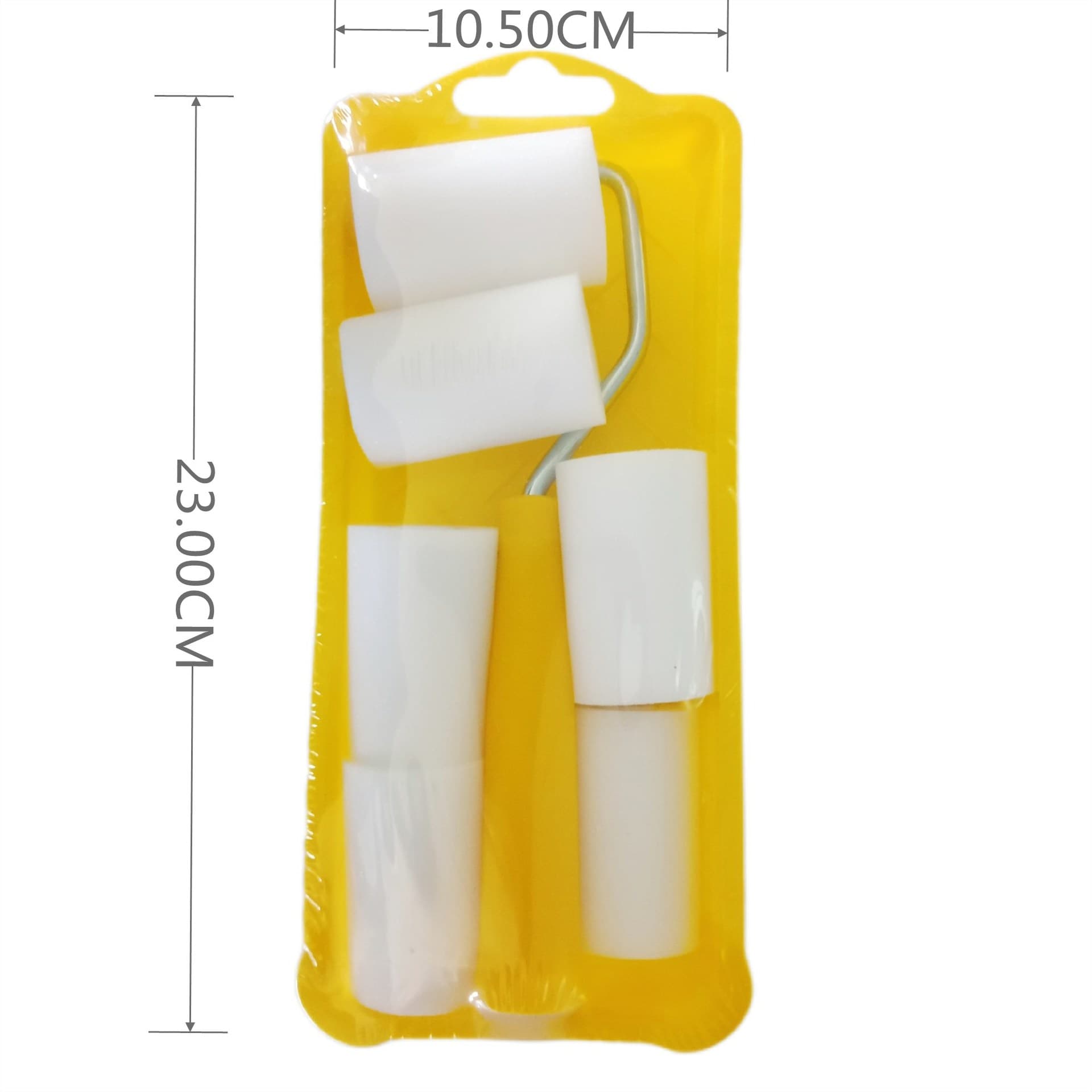 2" sponge roller brush set, 2-inch 6-piece imported sponge sleeves, paint tray, handle.