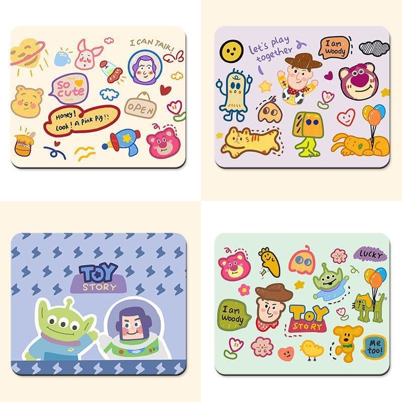 Cartoon Mouse Pad Student Desk Pad Small Wrist Rest Game Desk Mat Cute Thickened Computer Desk Pad for Girls