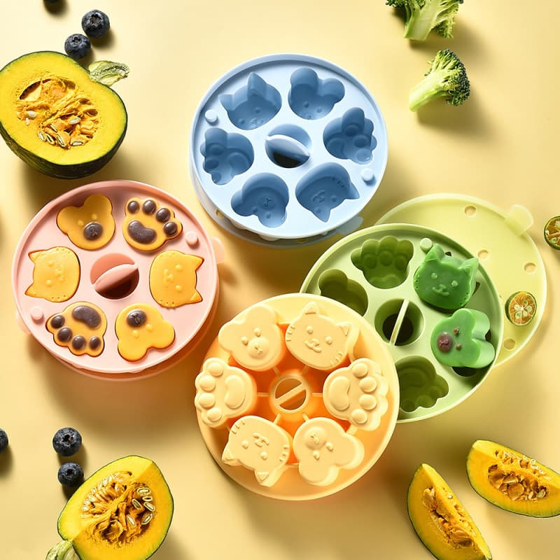 Cross-border Cake Silicone Mold High Temperature Resistant Baby Food Steamed Rice Cake Mold DIY Bear Chocolate Mold