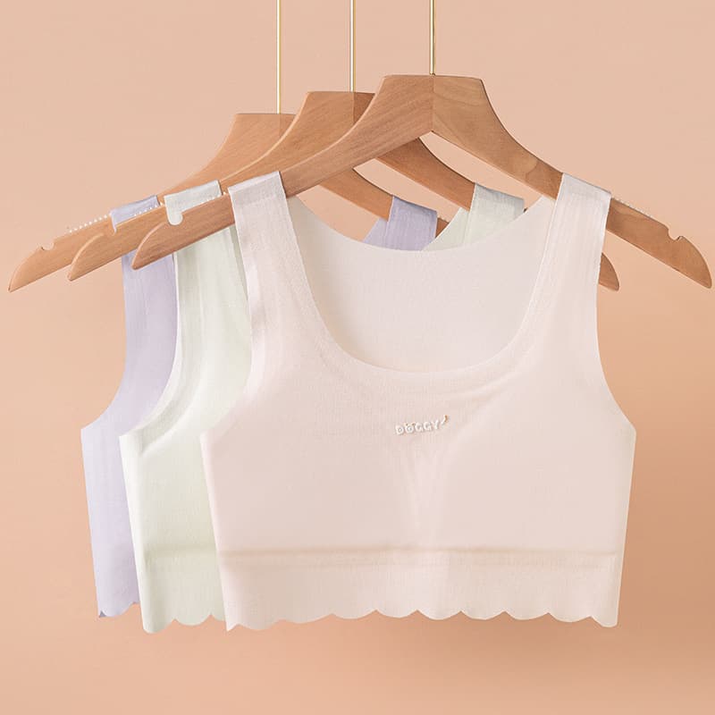 Girls' Bra Modal Girls' Developmental Underwear Autumn Students Breathable Traceless Primary School Junior High School Senior High School Students