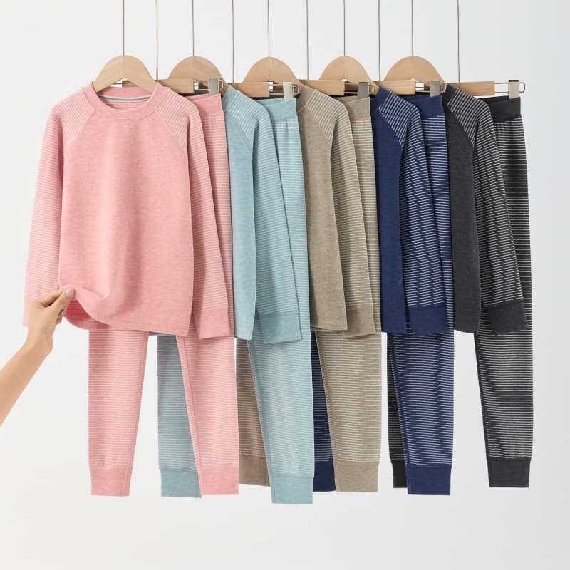 Children's pajamas, girls' autumn clothes, autumn pants, medium and large children's seamless thick bottoming shirts, boys' thermal underwear, home clothes set