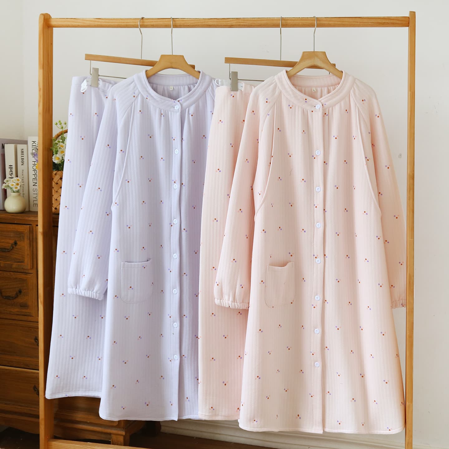 Air Cotton Maternity Pajamas Spring Autumn Winter Postpartum Nursing Fine Cotton Pregnant Women Home Sleepwear Breastfeeding Dress Pants
