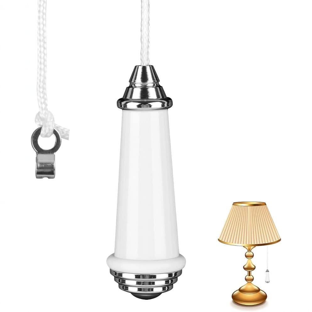 VilaGi bathroom light pull cord replacement, suitable for ceiling switch white switch pull cord handle rope