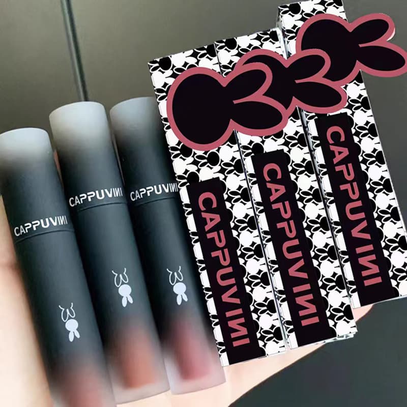 Cappuvini Reverse Macaron Lip Mud Matte Velvet Lip Gloss Brightening Lip Color Student Affordable Lipstick
