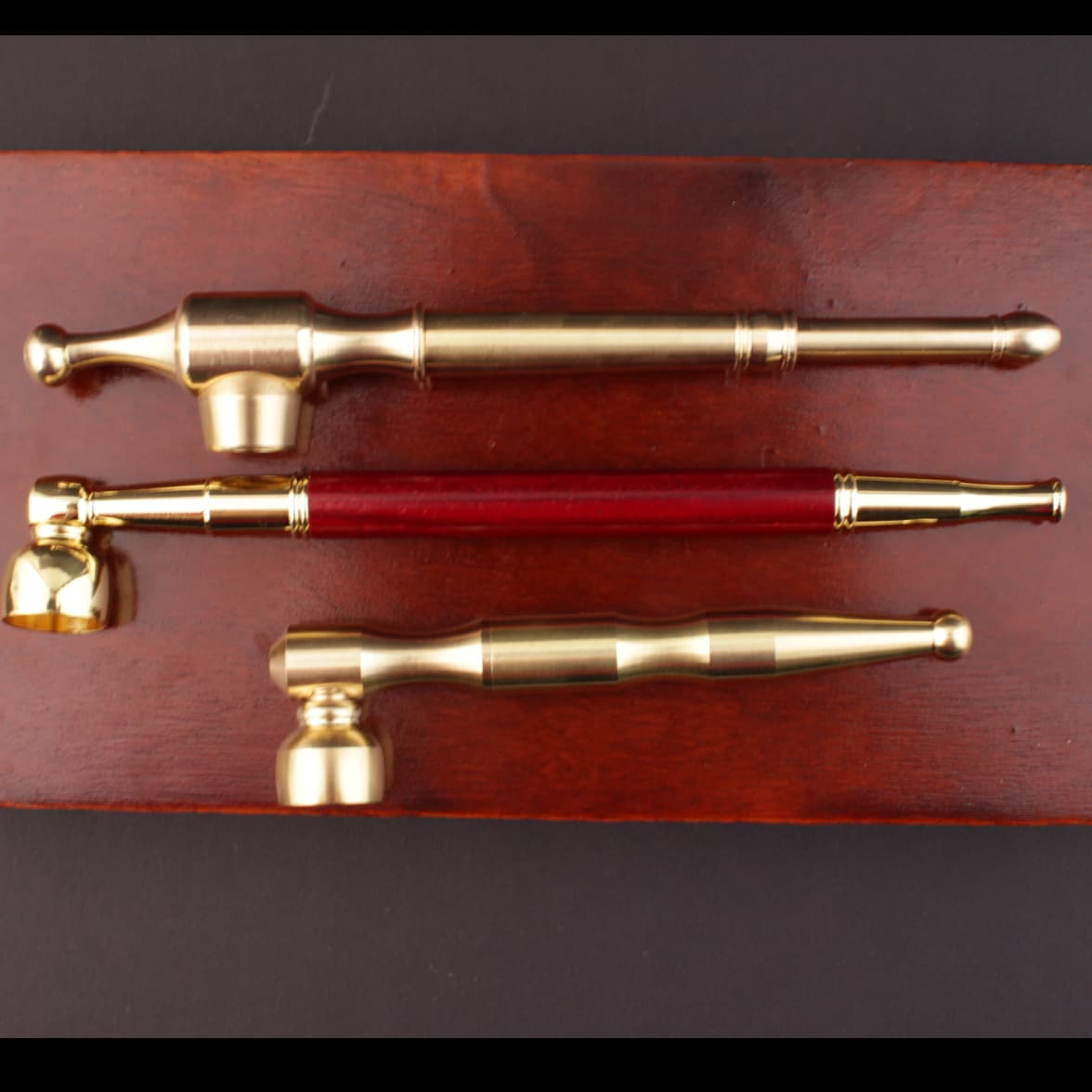 Pure Brass Pipe Vintage Tobacco Pipe Portable Metal Smoking Pipe Dual-Use with Filter Mouthpiece Retro Dry Smoke Pipe