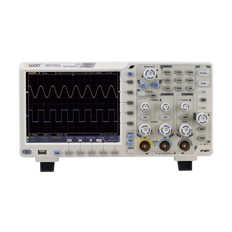 OWON Lilliput 100M Digital Oscilloscope XDS2102A Dual-Channel Storage 12-bit High Precision