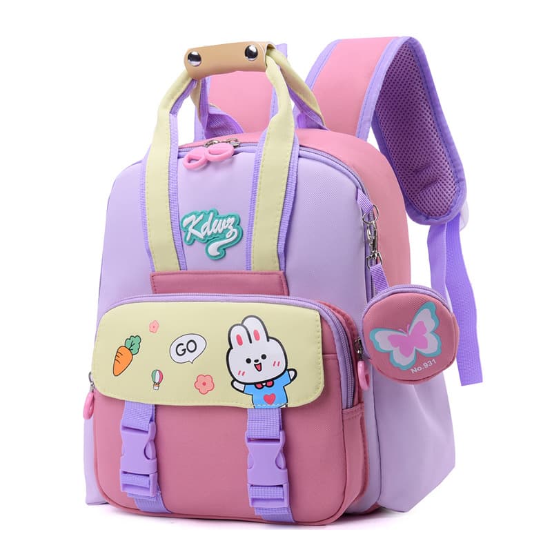 Cross-border new cartoon cute schoolbags for boys and girls kindergarten travel lightweight backpack lightweight burden-reducing children's schoolbags