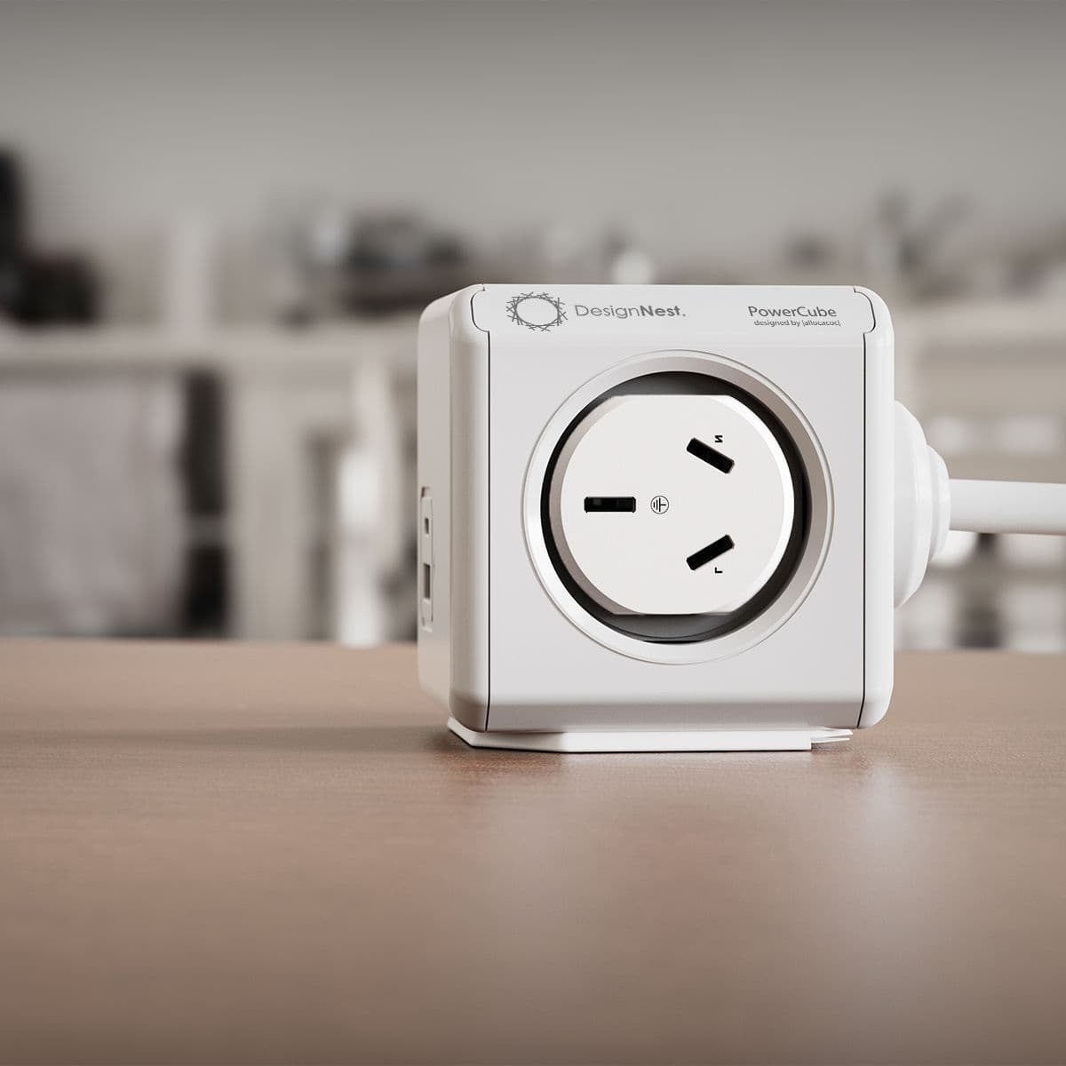 Aloloko PowerCube Australian Standard USB Charging Socket One-to-Many Cube Desktop Power Strip