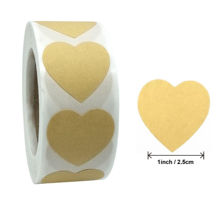 Roll kraft paper round self-adhesive label paper item classification name sticker personalized label