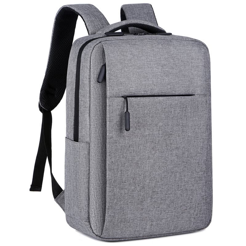 Men's backpack, simple design, suitable for commuting, business travel, student school bags, leather Oxford cloth, laptop bag