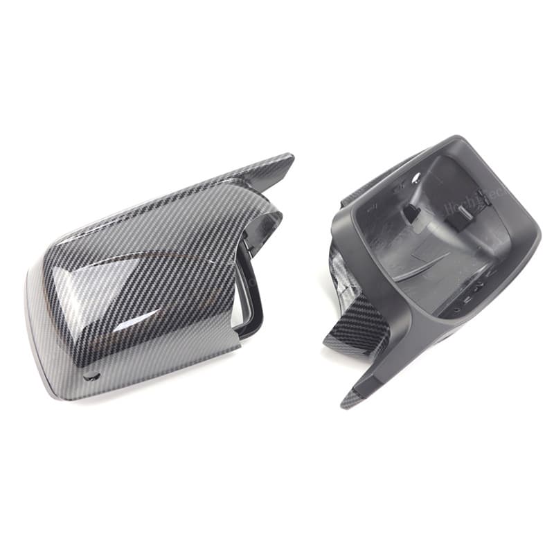 New Carbon Fiber Pattern Rearview Mirror Covers Compatible with Old BMW X5 E53 Sporty Bull Horn Style Replacement Accessories