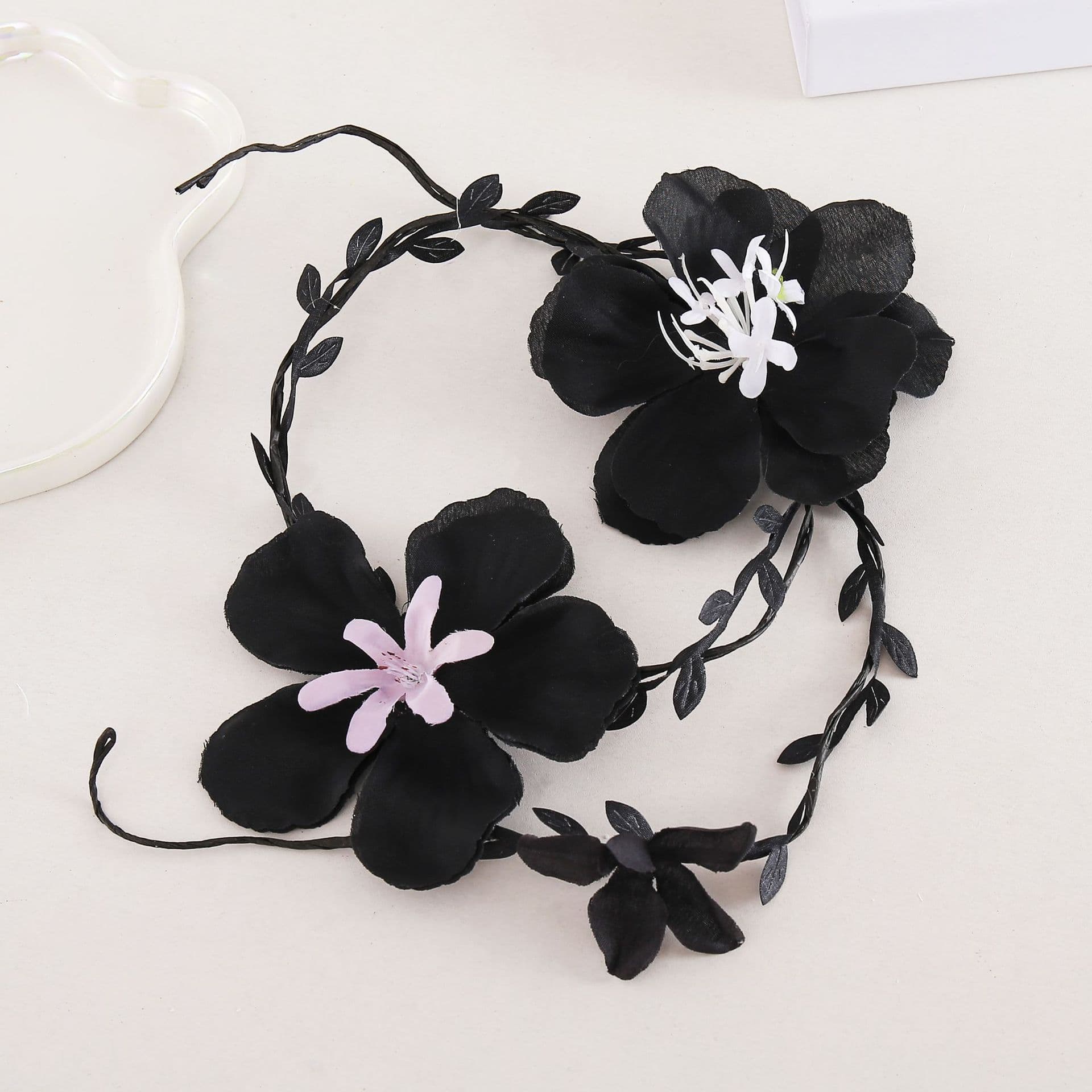 Cross-border wrapping hand garland handmade flower fabric armband Halloween flower armband arm flower performance accessories