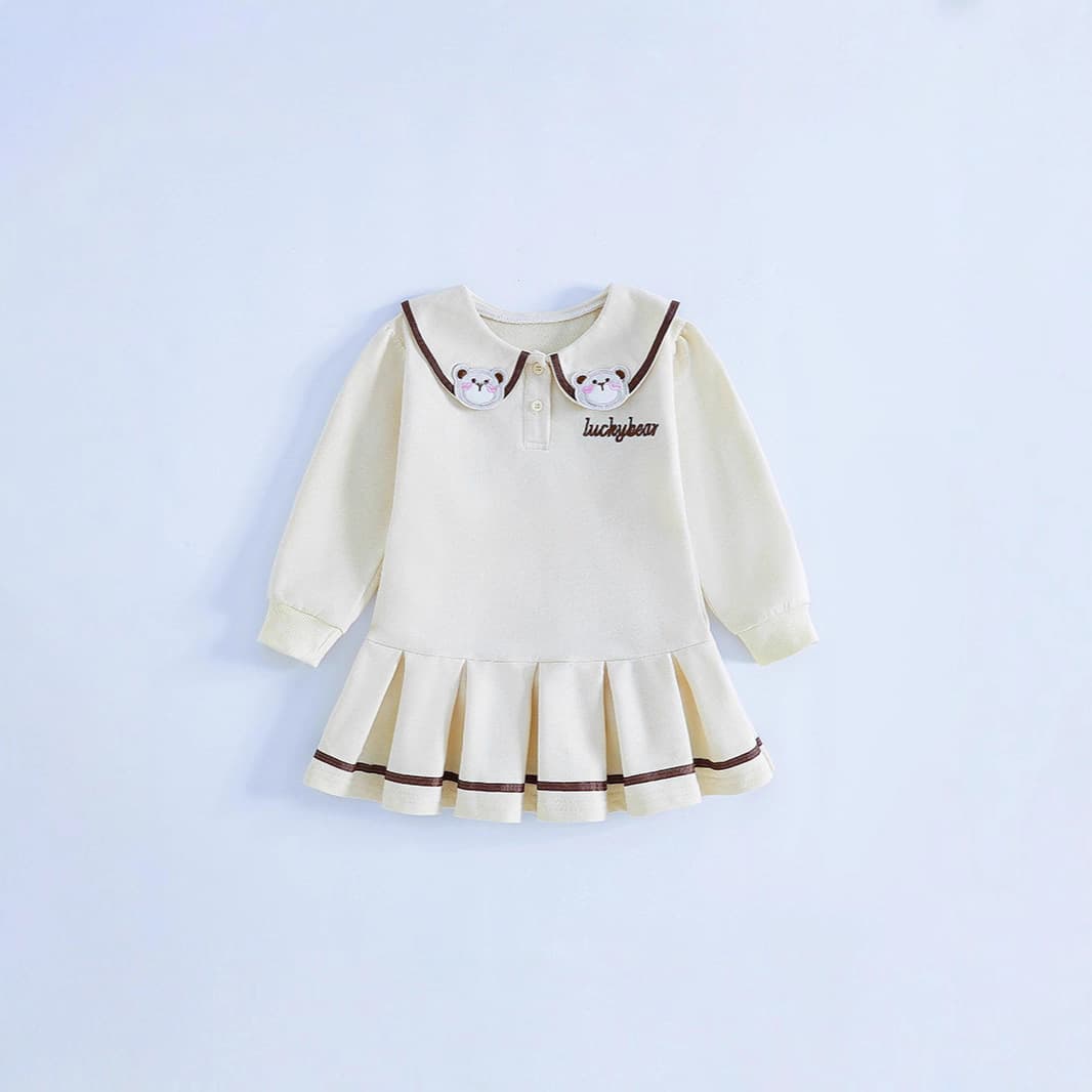 Girls' long-sleeved autumn polo skirt 2025 new style dress for children and middle-aged children's fashionable children's princess skirt clothes autumn