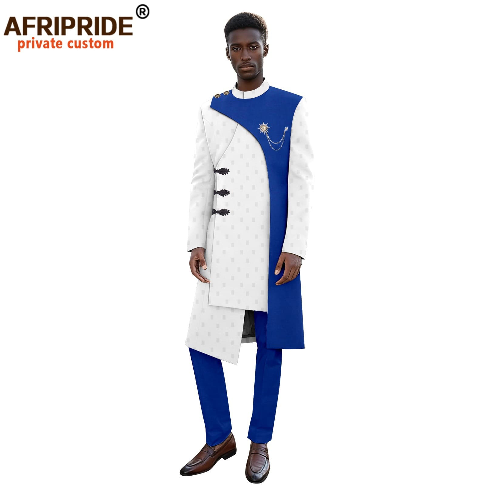 Drop shipping African men's slim-fit two-piece set African clothes for men 2616014