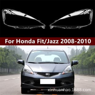 Headlight Lens Cover for 2008-2010 Honda Fit Front Light Housing Transparent Glass Lens