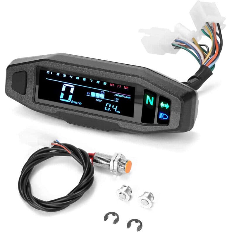 Motorcycle Conversion Gauge LCD Digital Gauge LCD Gauge Voltmeter Fuel Level Gauge
